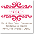 Name Doodles - Square Address Labels/Stickers (Richmond Pink)